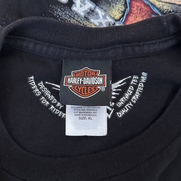 Harley-Davidson Dallas Texas Graphic T-Shirt XL Black Vintage Biker Tee - Picture 7 of 9